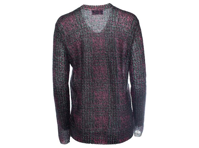 Suéter de V rosa e verde estampado da Prada Multicor - vista 3