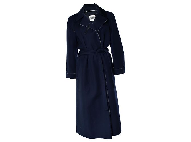 Hermès Blauer Wolltrenchcoat von Hermes - Ansicht 2
