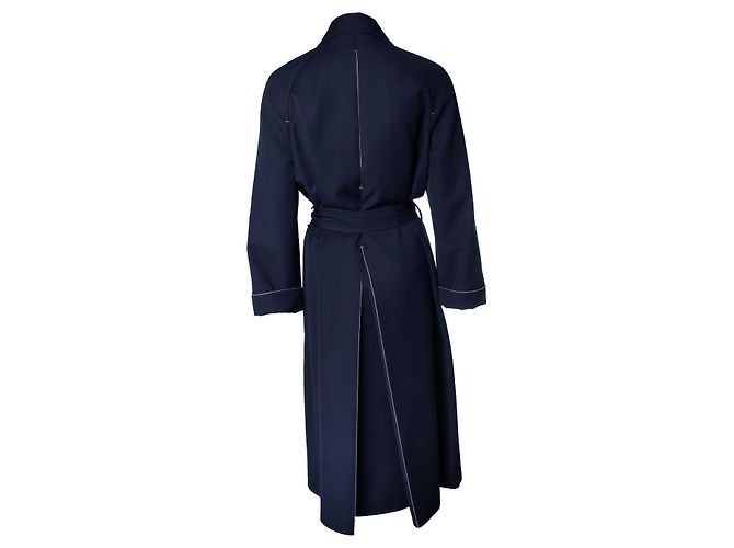Hermès Blauer Wolltrenchcoat von Hermes - Ansicht 3