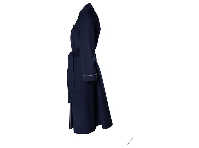 Hermès Blauer Wolltrenchcoat von Hermes - Ansicht 4