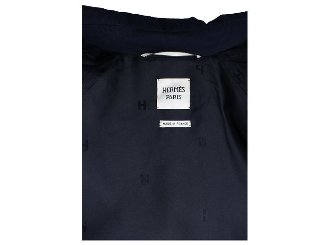 Hermès Blauer Wolltrenchcoat von Hermes - Ansicht 6
