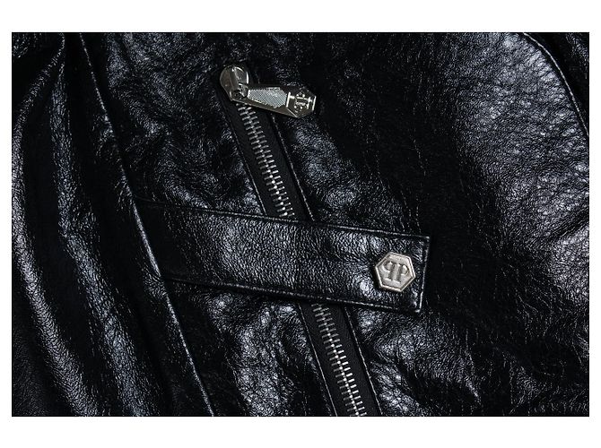 Falda de cuero recubierto Philipp Plein Negro - view 5