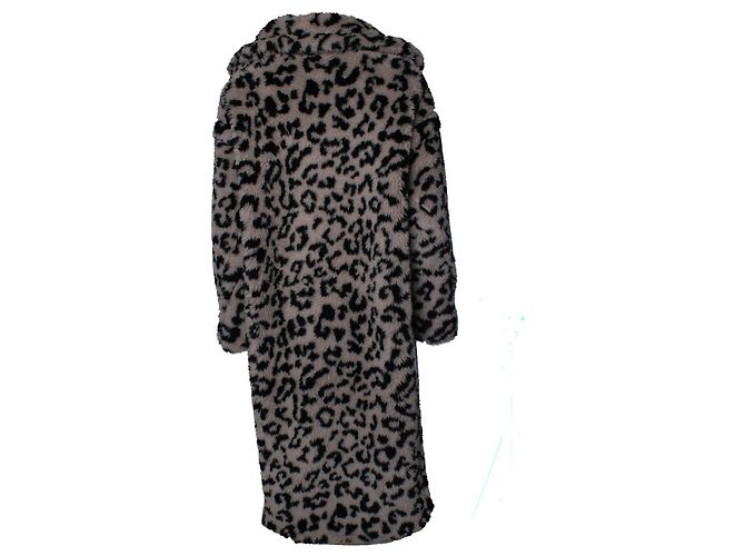 Cappotto teddy stampato leopardato Max Mara Marrone - vista 3