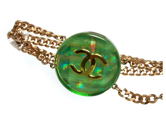 Cintura a catena iridescente multicolore Chanel - vista 7