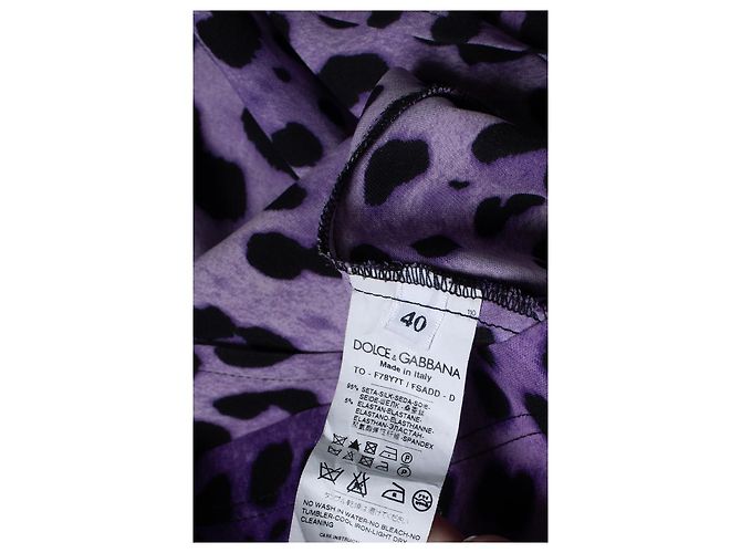 Top sin mangas con estampado de leopardo Dolce & Gabbana Púrpura - vista 6