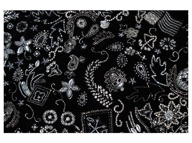 Saint Laurent, Bomber teddy in velluto cristallo 2018 Nero - vista 6