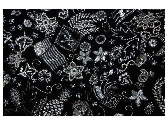 Saint Laurent, Bomber teddy in velluto cristallo 2018 Nero - vista 7