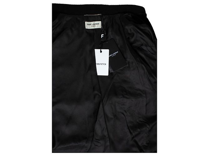 Saint Laurent, Bomber teddy in velluto cristallo 2018 Nero - vista 9