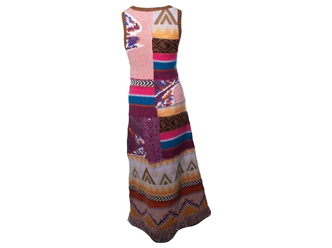 Etro, Maxikleid aus Intarsienstrick Mehrfarben - Ansicht 2