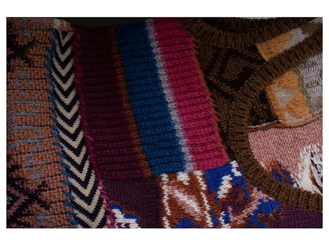 Etro, Maxikleid aus Intarsienstrick Mehrfarben - Ansicht 7