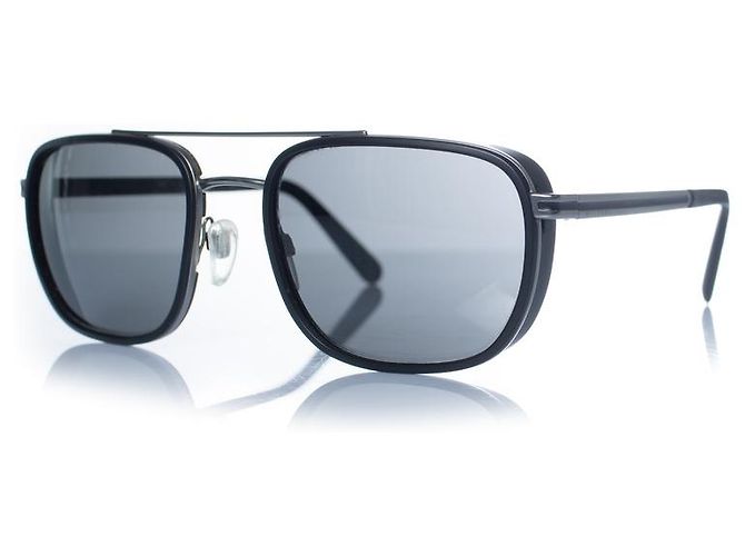 Bulgari Bvlgari, óculos de sol aviador em metal polarizado na cor preta Preto - vista 2