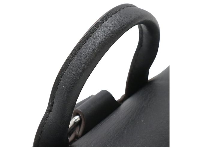 MCM Visetos Logo Backpack Coated Canvas Leather Black - view 5