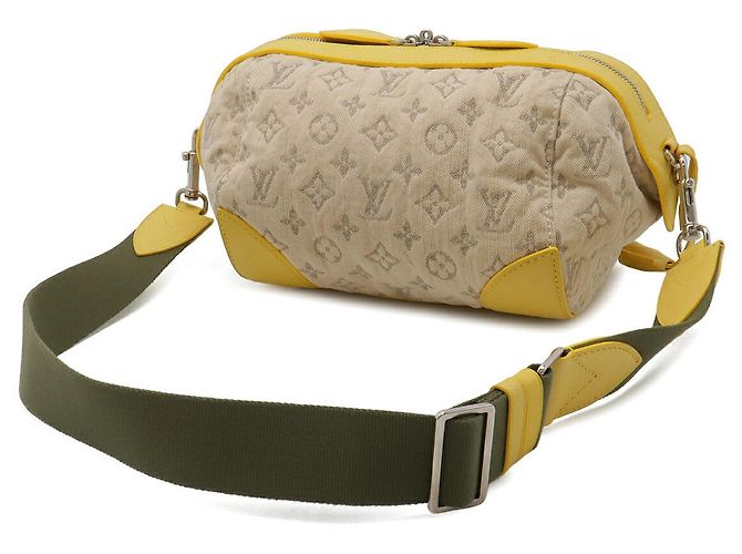 Borsa a Spalla in Denim Monogram Louis Vuitton Giallo - vista 2