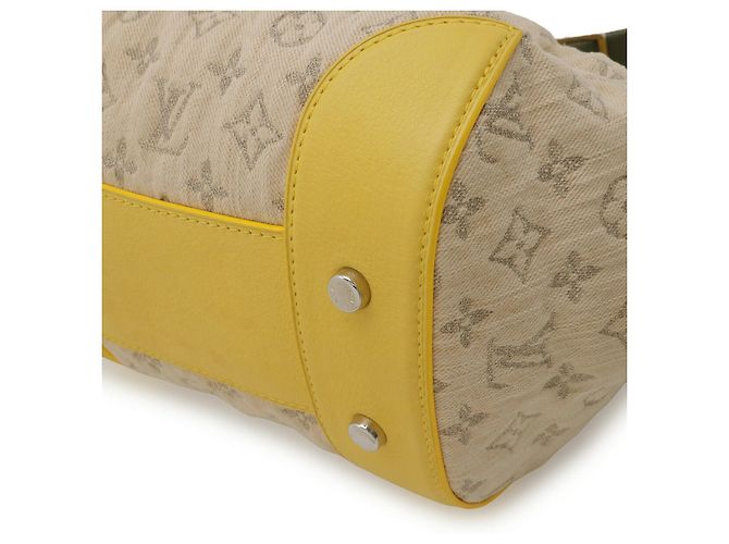 Borsa a Spalla in Denim Monogram Louis Vuitton Giallo - vista 3