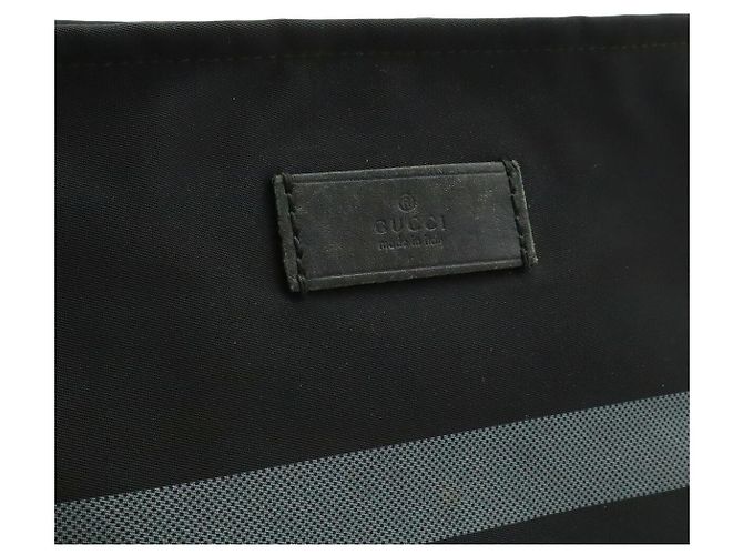 Borsa a Spalla in Nylon e Pelle Diamante Gucci Nero - vista 9