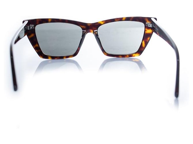 Gafas de sol Mica en tortuga marrón de Saint Laurent Castaño - vista 3