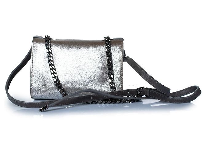Borsa a tracolla in pelle argento Rebel di Jimmy Choo Metallico - vista 4