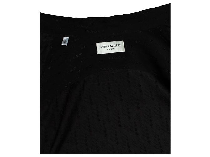 Camicia in seta nera con gocce di stelle di Saint Laurent Nero - vista 6