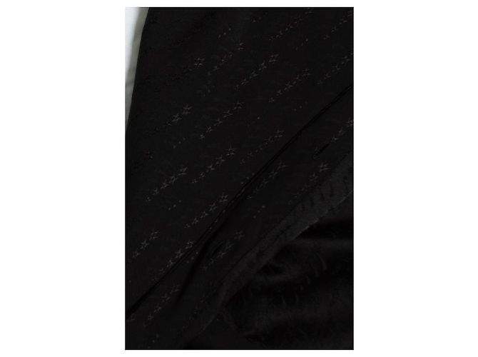 Camicia in seta nera con gocce di stelle di Saint Laurent Nero - vista 7