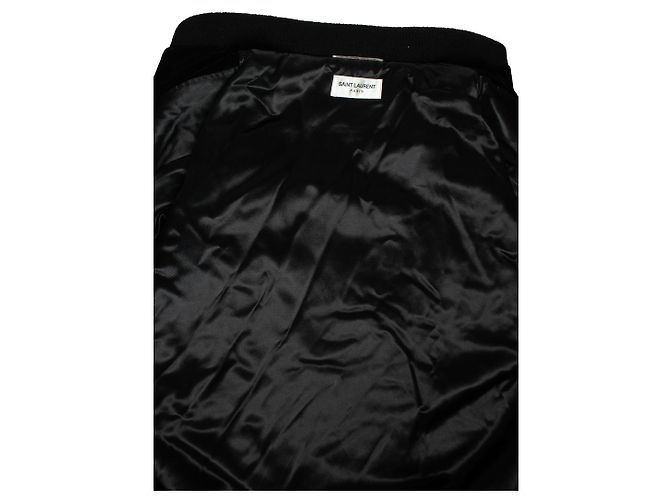 Giacca bomber argento Teddy tangle Saint Laurent 2019 Nero - vista 6
