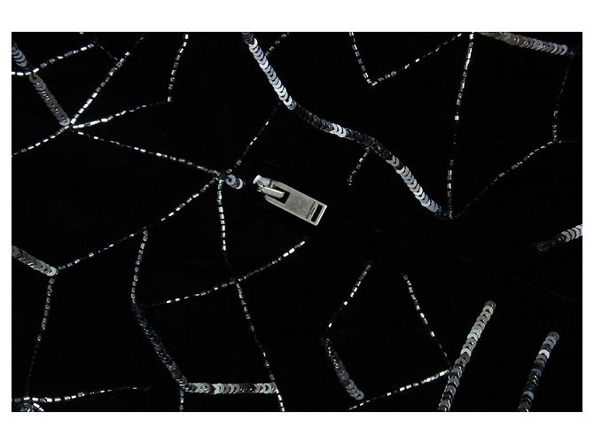 Giacca bomber argento Teddy tangle Saint Laurent 2019 Nero - vista 8