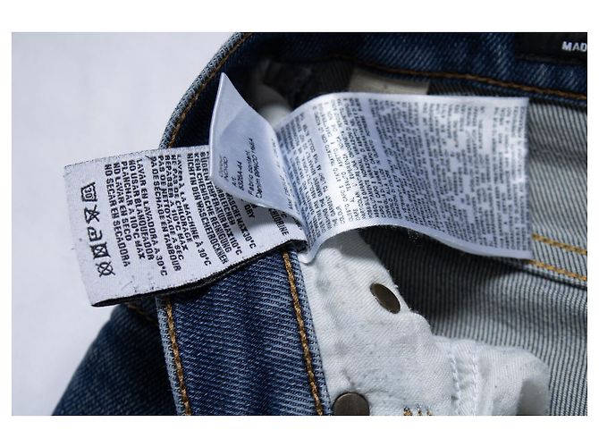 R13, jeans azul Jane con bordes sin terminar - vista 5