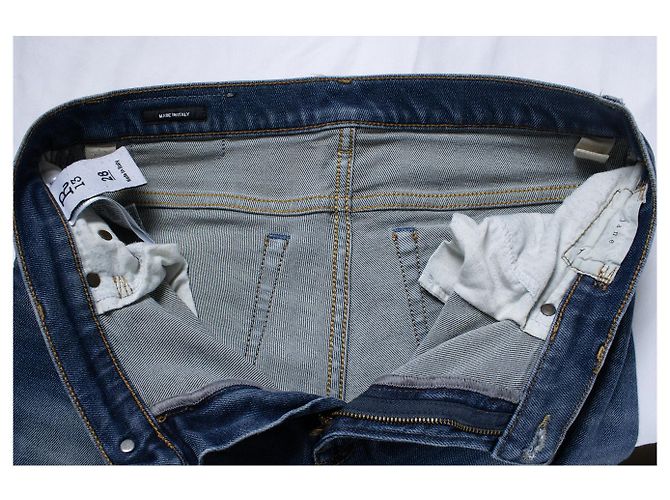 R13, jeans azul Jane con bordes sin terminar - vista 7