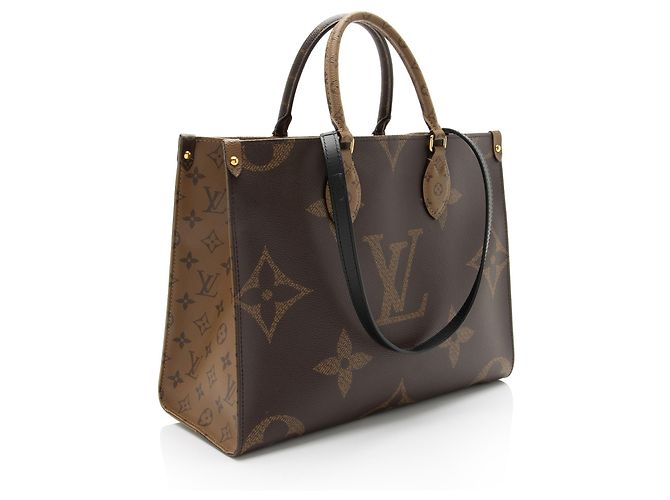 Sac Onthego MM en toile Monogram géant Louis Vuitton Marron - vue 2