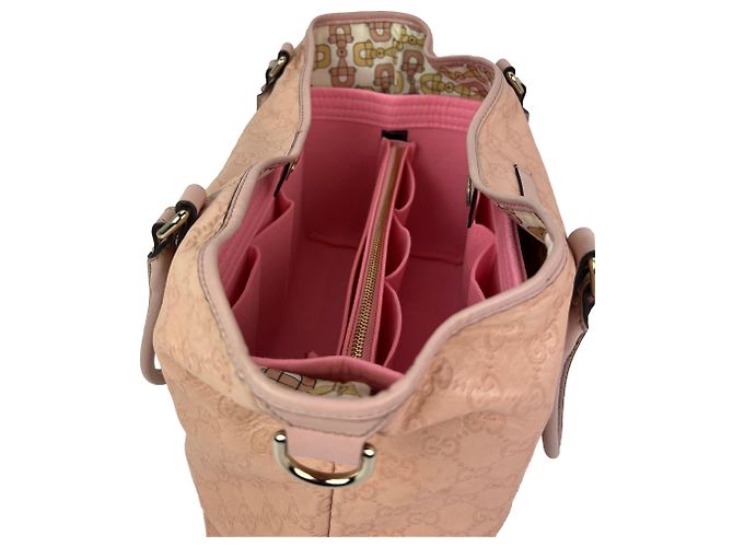 GUCCI Borsa Tote Joy Medium Rose Dragea in pelle Guccissima rosa - vista 10