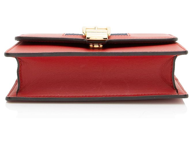 Gucci Leather Sylvie Super Mini Bag Rosso - vista 4
