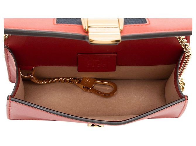 Gucci Leather Sylvie Super Mini Bag Rosso - vista 7
