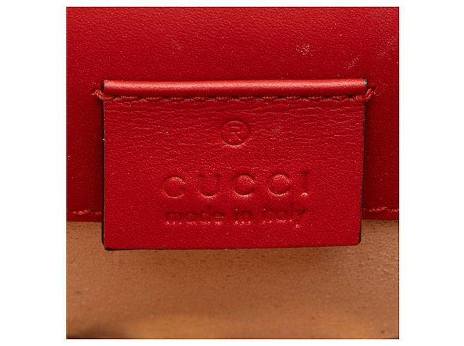 Gucci Leather Sylvie Super Mini Bag Rosso - vista 8
