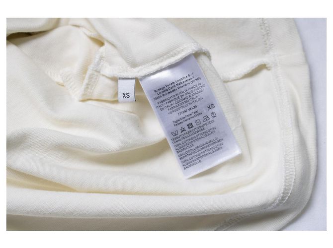 Bottega Veneta, cremefarbener Baumwollpullover mit Rundhalsausschnitt Weiß - Ansicht 8