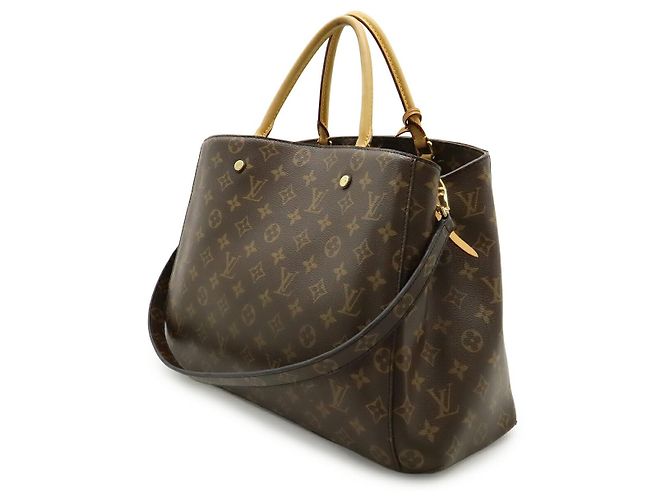 Borsa tote Monogram Montaigne GM di Louis Vuitton Marrone - vista 2