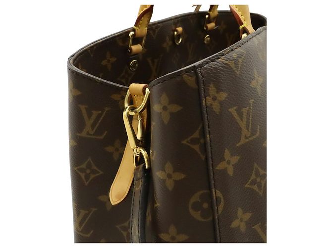Borsa tote Monogram Montaigne GM di Louis Vuitton Marrone - vista 7