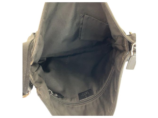 Borsa a Spalla in Tela GG e Pelle Gucci Nero - vista 8