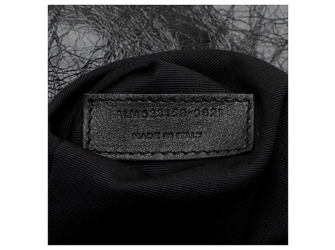 Borsa a Spalla Media Niki in Tweed Saint Laurent Nero - vista 6