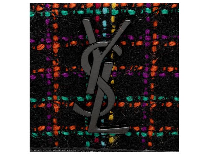 Borsa a Spalla Media Niki in Tweed Saint Laurent Nero - vista 9