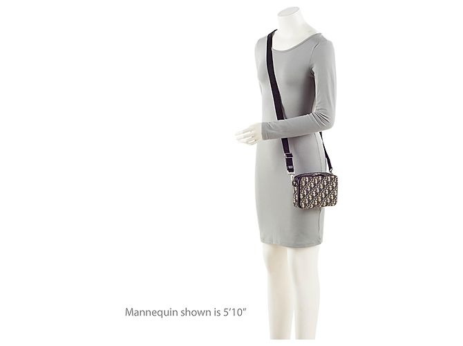 Pochette con doppia zip Dior Oblique Blu - vista 5