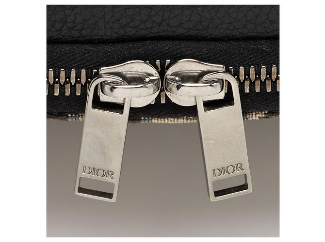 Pochette con doppia zip Dior Oblique Blu - vista 9