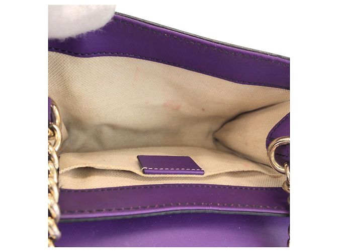 Gucci Leder Schultertasche Horsebit Emily Lila - Ansicht 9