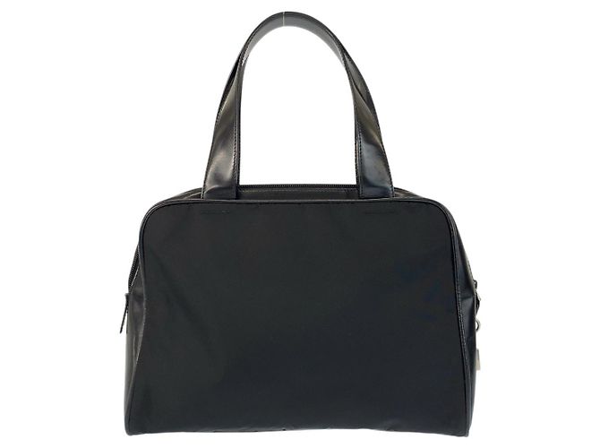 Borsa a mano in nylon e pelle con logo Tessuto di Prada Nero - vista 2
