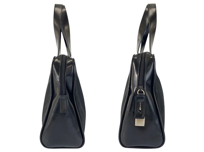 Borsa a mano in nylon e pelle con logo Tessuto di Prada Nero - vista 7