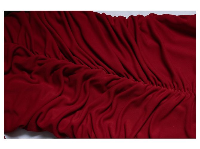 Carolina Herrera, Vestido maxi drapeado en rojo Roja - vista 5