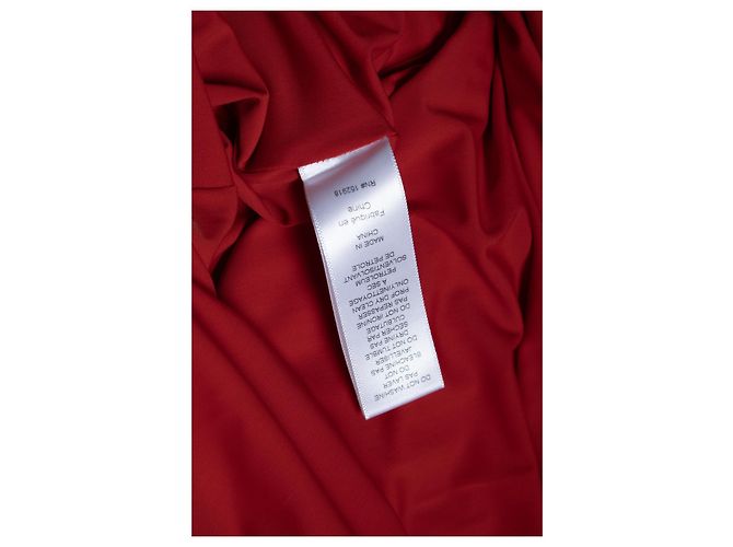 Carolina Herrera, Vestido maxi drapeado en rojo Roja - vista 7