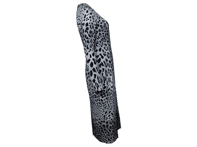 Vestido maxi de leopardo gris Dolce & Gabbana - vista 3