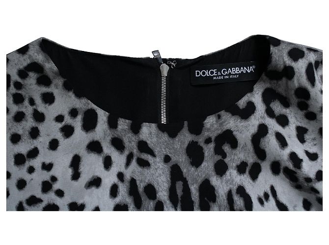 Vestido maxi de leopardo gris Dolce & Gabbana - vista 9