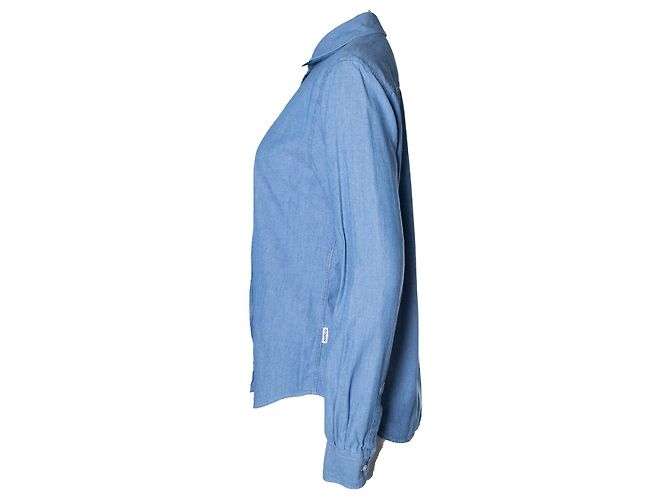 Camicia in denim blu Aspesi - vista 2
