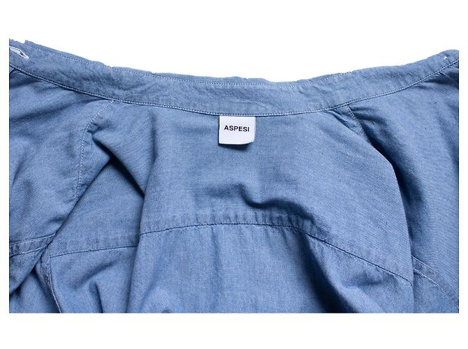Camicia in denim blu Aspesi - vista 8