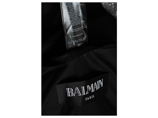 Balmain, Bomber argento con lurex Metallico - vista 6